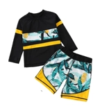 Детский купальник для мальчиков, раздельный лонгслив, пляжные штаны, защита от солнца, подходит для подростков, большой размер