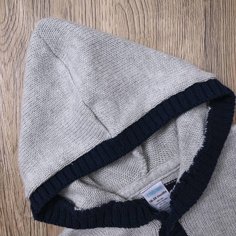 外贸欧美男宝春秋毛线衣长袖连帽开衫上衣男童可爱针织衫外套毛衣,淘宝优惠券,粉丝福利购,淘宝优惠卷