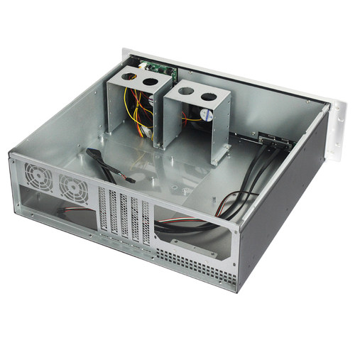 3U机箱400短机架式MATX紧凑型ATX电源3.0USB温控屏工控主机服务器 - 图1