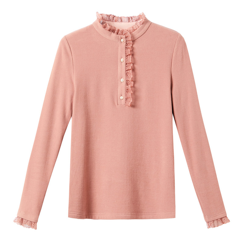 双面德绒秋冬2020年新款立领打底衫 艾悦炀T恤