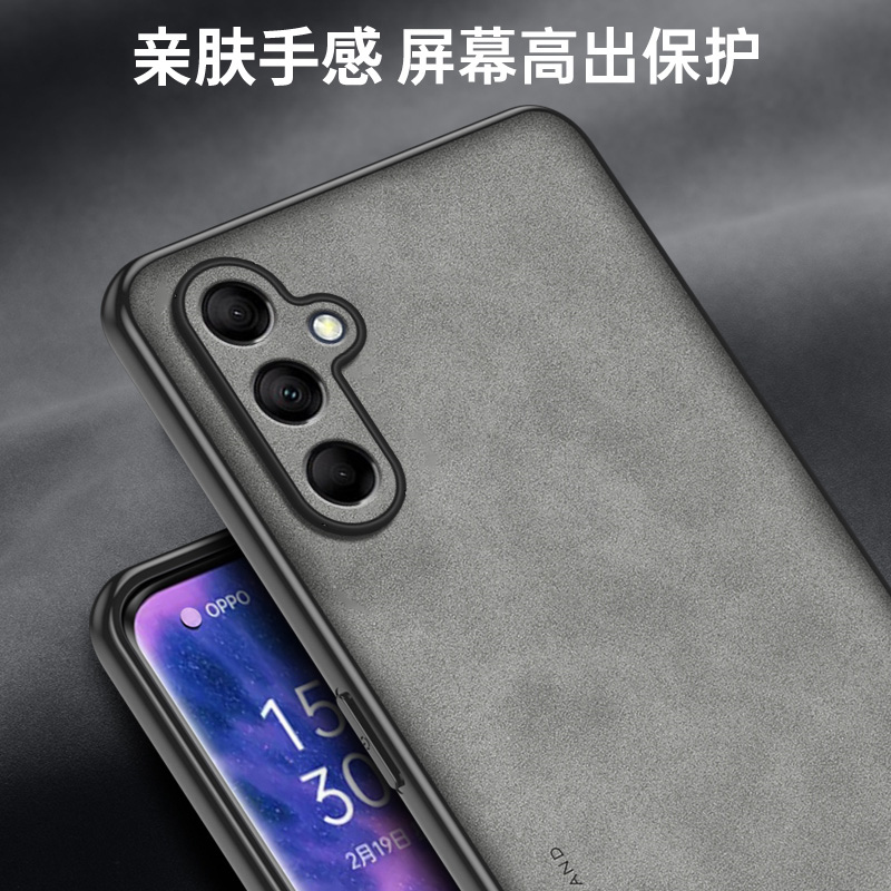 适用三星m34手机壳galaxy m345g简约商务5g磨砂绒面皮质sm一m346b全包边保护套Samsung超薄34m防指纹case耐脏 - 图1