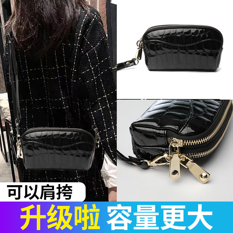 真皮女2023新款妈妈买菜手拿零钱包 媚妃女士包袋