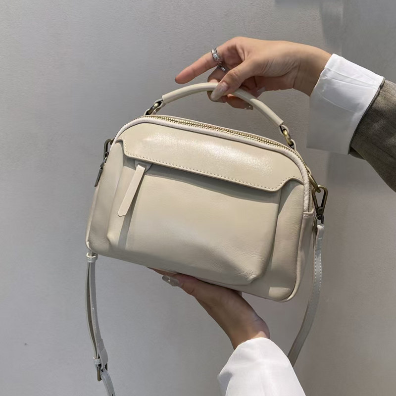 2026春季新款真皮多隔层大容量休闲包纯牛皮斜挎手提小方包女气质,淘宝优惠券,粉丝福利购,淘宝优惠卷