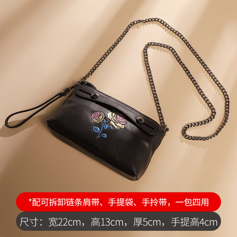 多功能真皮手拿包女新款2025时尚软牛皮手提小包气质名媛休闲手包,淘宝优惠券,粉丝福利购,淘宝优惠卷