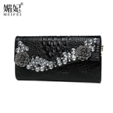 媚妃 Маленькая сумка клатч, вместительная и большая универсальная сумка с петлей на руку, коллекция 2023, из натуральной кожи