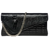 Длинная кожаная модная универсальная сумка с петлей на руку, сумка через плечо, маленькая сумка клатч, цепь, коллекция 2023, яркий броский стиль