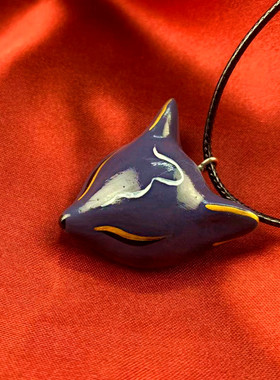 幸运暗黑九尾祈愿二次元陶瓷吊坠