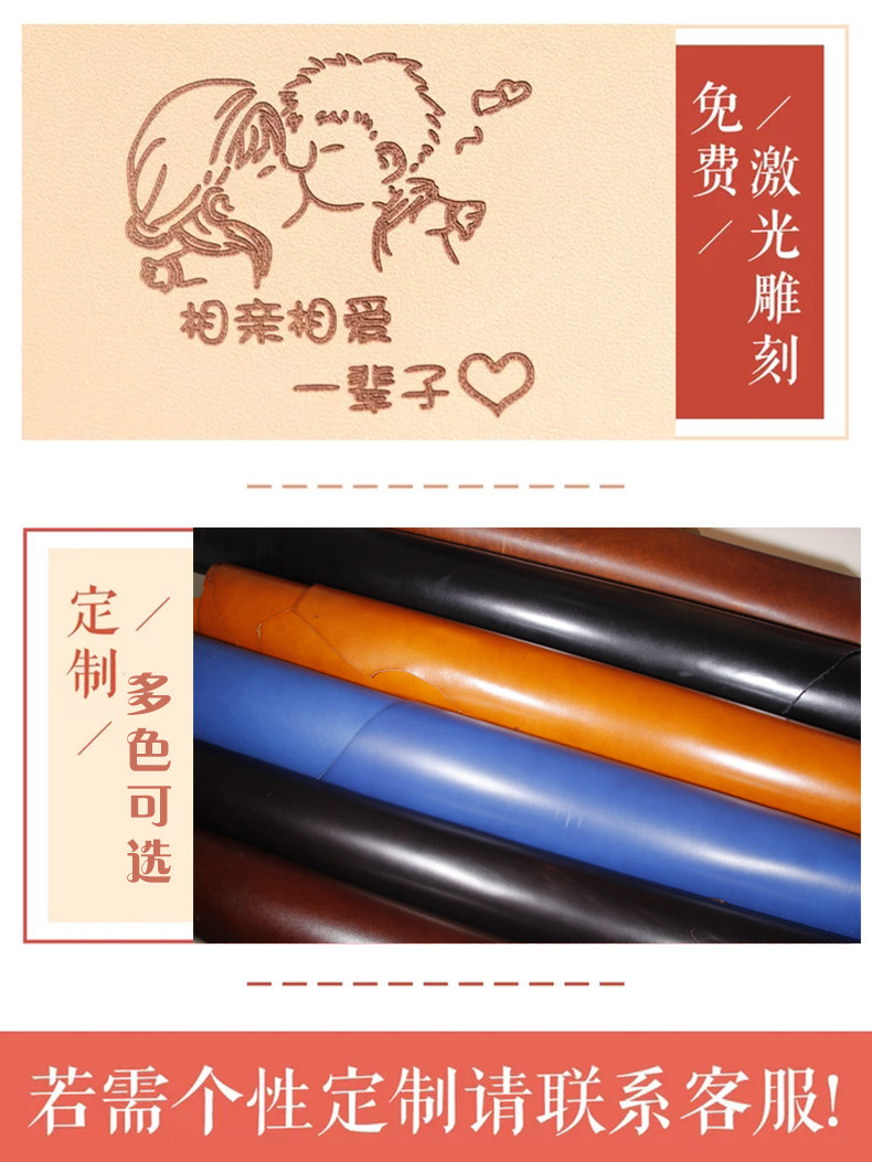 头层皮男款简约纯手工休闲横款钱包 风泊手工钱包