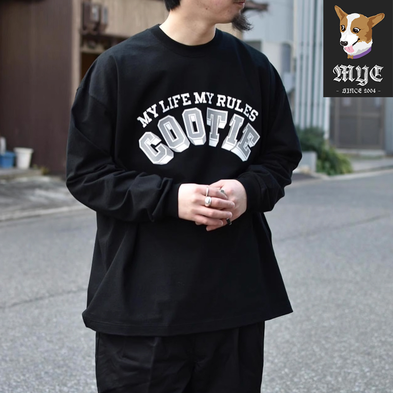 COOTIE Open End Yarn Print L/S Tee 长袖字母T恤男女 24SS - 图0