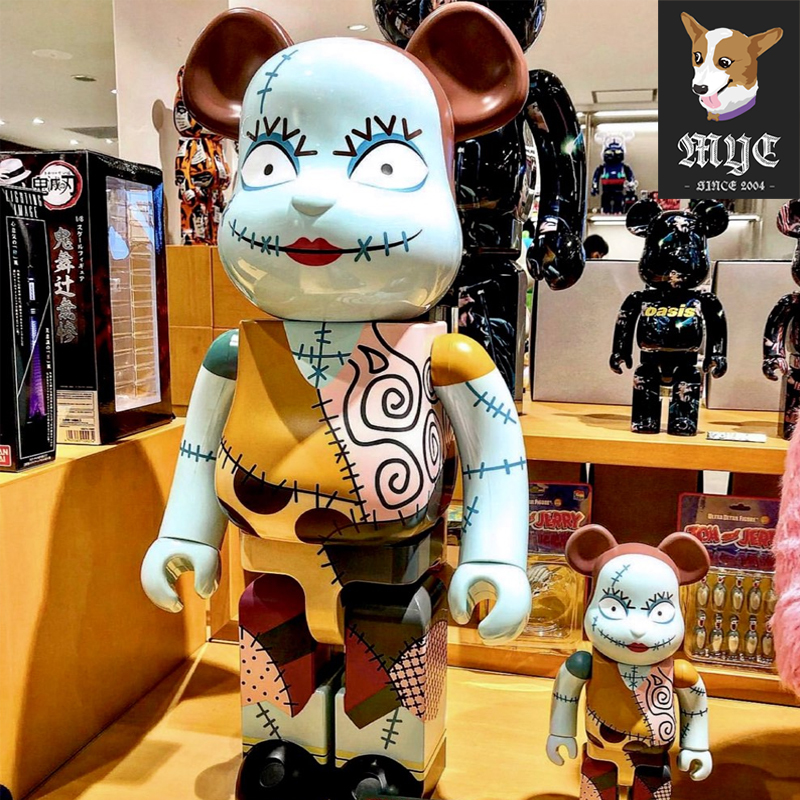 现货速发BE@RBRICK SALLY圣诞夜惊魂莎莉400% 潮玩公仔手办积木熊 - 图1