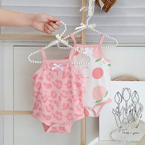 Female baby Summer harnesses Harvest one-piece clothes Newborn Baby Thin climbing clothes Bass clothes for children 2023 Summer clothes