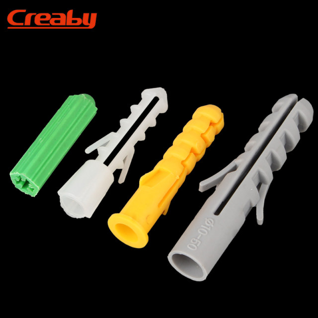 Plastic expansion green nylon plug screw