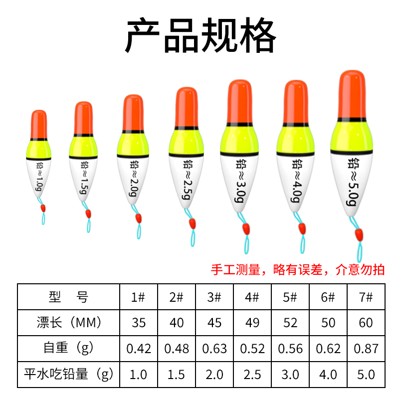 盘车专用漂奶嘴漂溪流冲钓漂短漂溪流钓小物鱼漂微物立漂浅水浮漂 - 图2