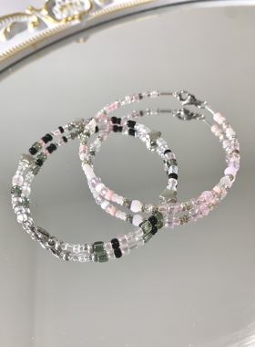 国产小米珠手链 默认手围15cm 记忆钢圈龙虾扣 多色可选 买三送一