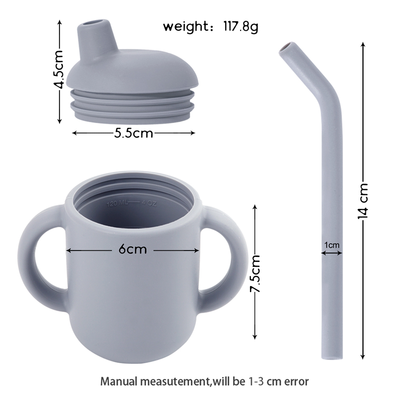 Customized Silicone Feeding Liquid Feed Straw Cup Foldable C - 图3