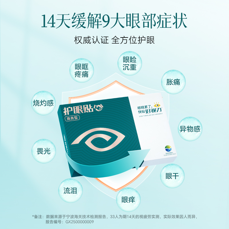 【双11预售】好视力商务型护眼贴成人缓解眼疲劳干涩养穴位冷敷贴
