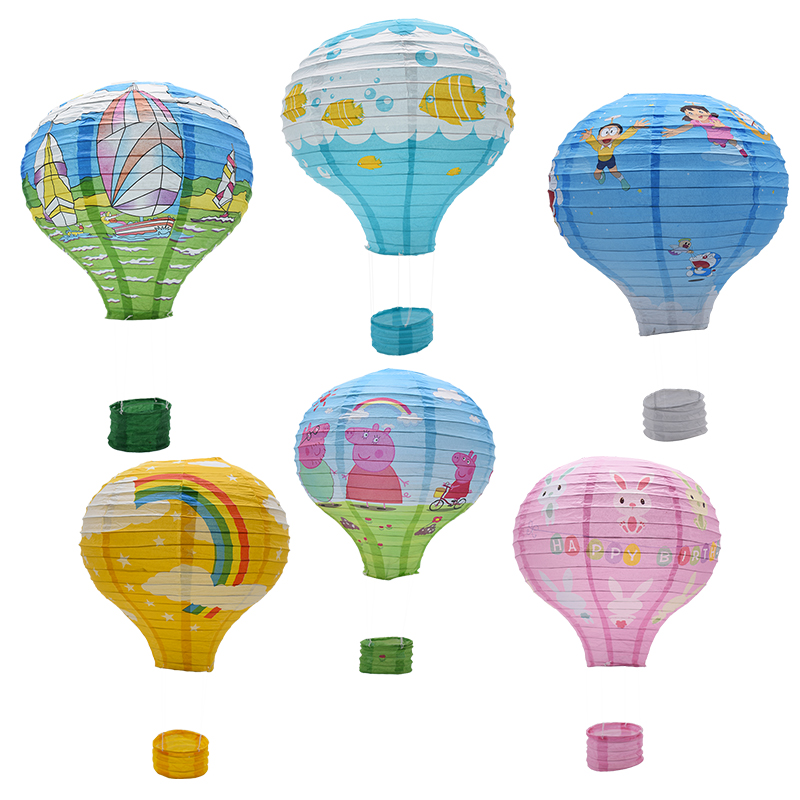 创意热气球灯笼幼儿园游乐场吊饰商场装饰走廊空中顶环创挂饰材料 - 图3