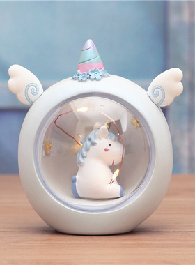 少女心梦幻独角兽圣诞节布置装饰