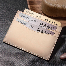 Футляр для карт 玩儿！基本款！手工制作头层牛皮卡包植鞣革复古卡套真皮简约卡夹 Playing tired