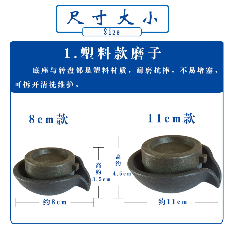 仿真流水塑料小磨盘鱼缸假山水族箱上水石盆景微景观造景装饰摆件-图1