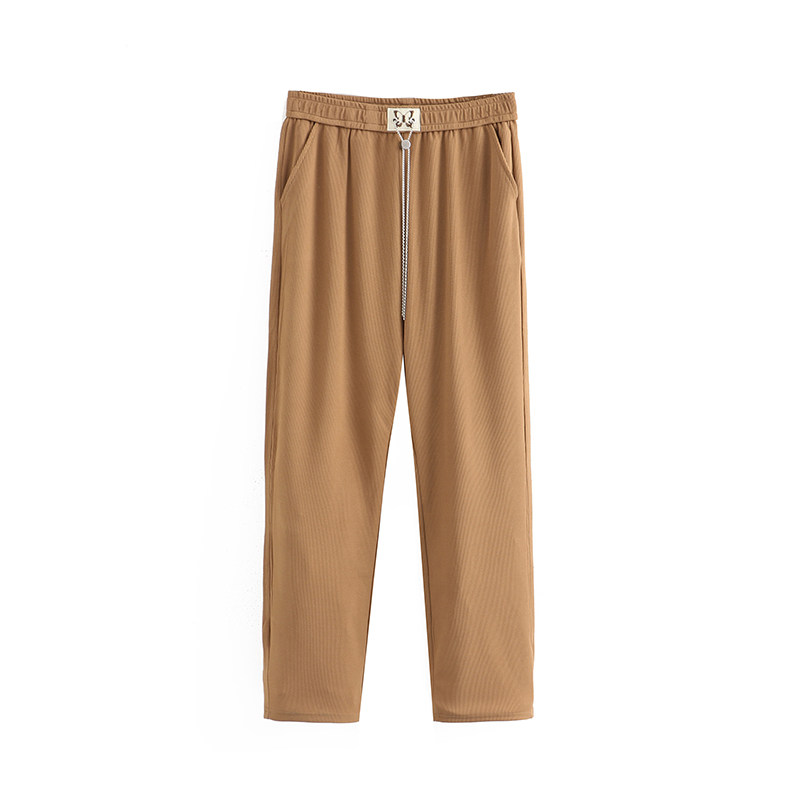 胖mm大码窄版阔腿裤女夏装设计感松紧高腰显瘦直筒垂感烟管长裤子,淘宝优惠券,粉丝福利购,淘宝优惠卷