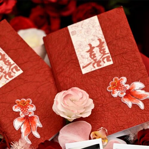 原创设计新中式婚礼誓言卡手卡结婚接亲高级简约誓词宣誓卡致辞本 - 图3