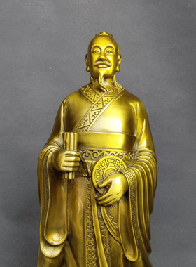 文财神爷商圣范蠡铜像摆件招财