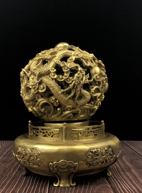 铜鼎九转乾坤鼎时来运转招财摆件