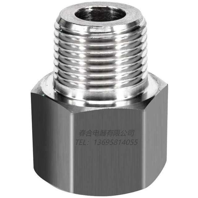 Threaded adapter for internal and external wire of pressure gauge