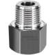 Threaded adapter for internal and external wire of pressure gauge