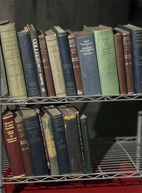 复古外文硬皮精装老旧古董书咖啡店饰品拍摄陈列装饰复古摄影道具