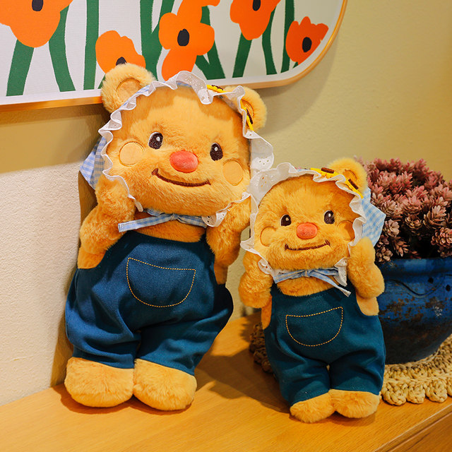 Cowboy Butter Bear Doll ຫນ້າຮັກ Butter Hug Bear