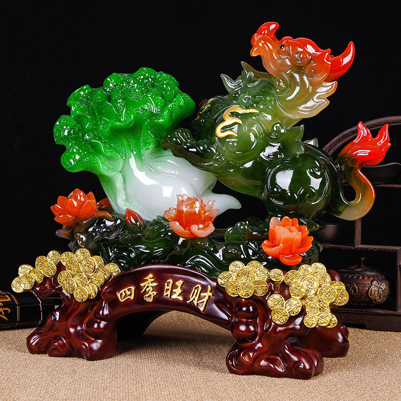 貔貅摆件招财镇宅玉白菜店铺开业礼品送礼客厅办公室收银台装饰品,淘宝优惠券,粉丝福利购,淘宝优惠卷