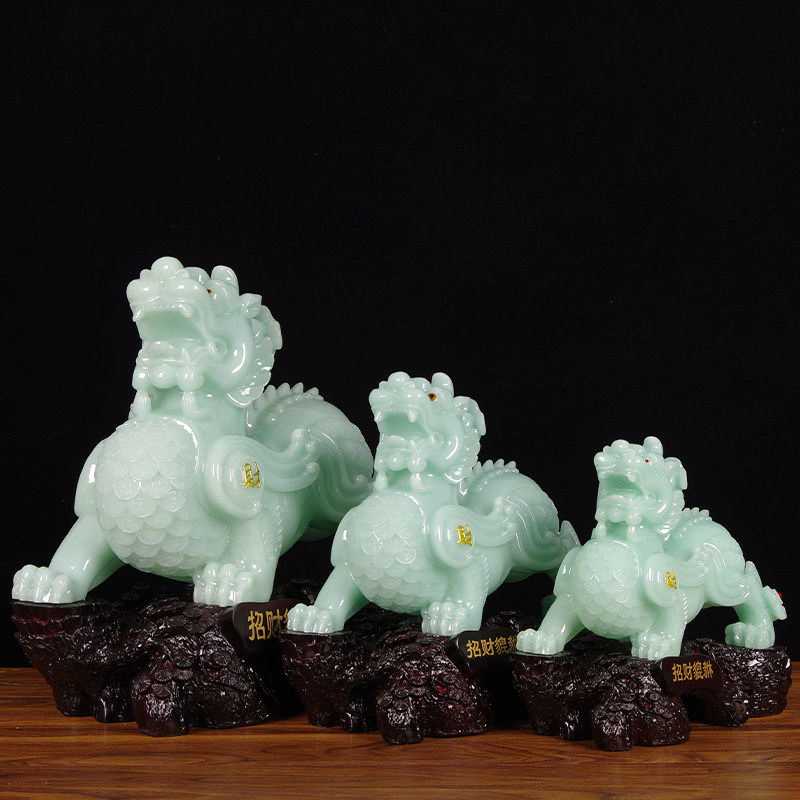 招财玉貔貅摆件一对家居皮丘办公室桌面装饰客厅风水乔迁开业礼品,淘宝优惠券,粉丝福利购,淘宝优惠卷