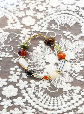 彩色经典多宝石原创设计陶瓷串珠