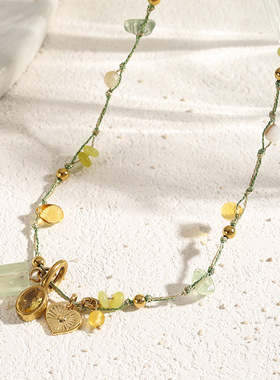 【森林之梦】森系文艺多元素吊坠波西米亚轻奢高级感天然石项链