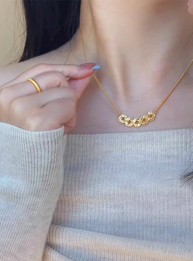 蜜蜂妈手作 盘缠五帝钱币手链项链女小众复古精致个性气质锁骨链