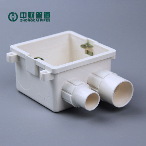 中财20PVCU电线工套管配件杯梳锁母锁扣螺接暗盒连接件 - 图3
