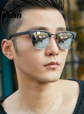 男士太阳镜高清偏光度数近视网红