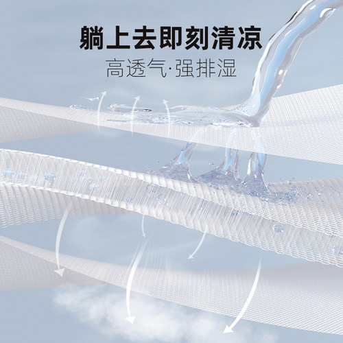a类冰丝床笠凉席2025新款夏季床垫保护罩套防滑可机洗床单三件套 - 图0