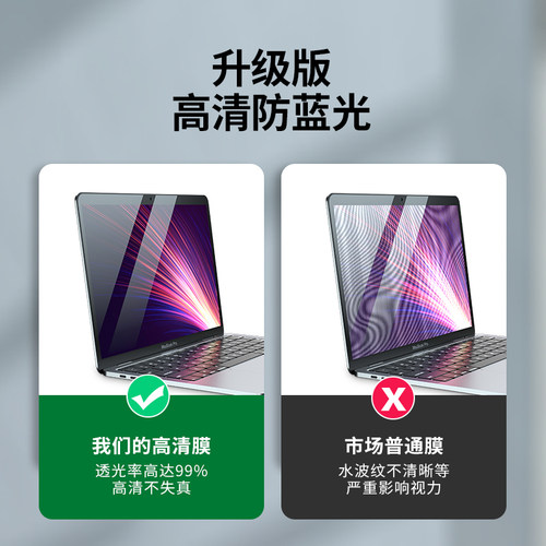 适用于苹果笔记本13寸macbook pro14屏幕膜Air13.3英寸M2电脑16护眼保护膜macbook高清mac贴膜护眼2片防蓝光 - 图0