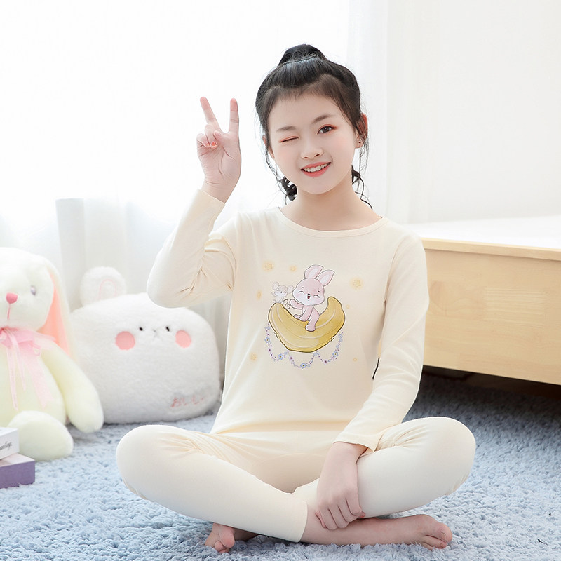 女童保暖纯棉学生12岁儿童毛衫内衣 丹芝保暖上装