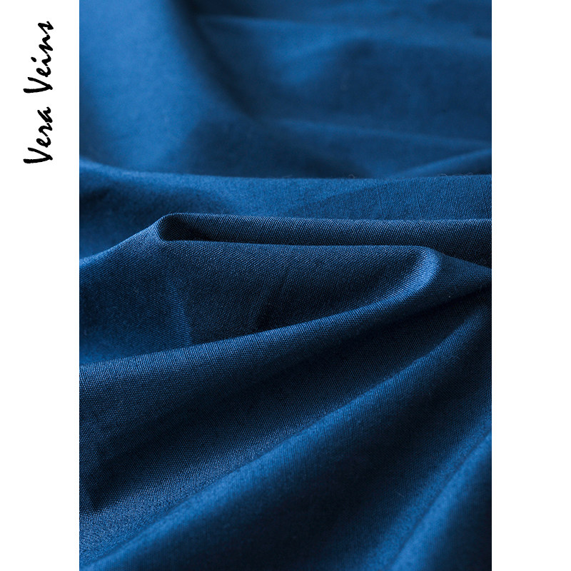 复古孔雀蓝娃娃款a字裙20连衣裙 veraveins连衣裙