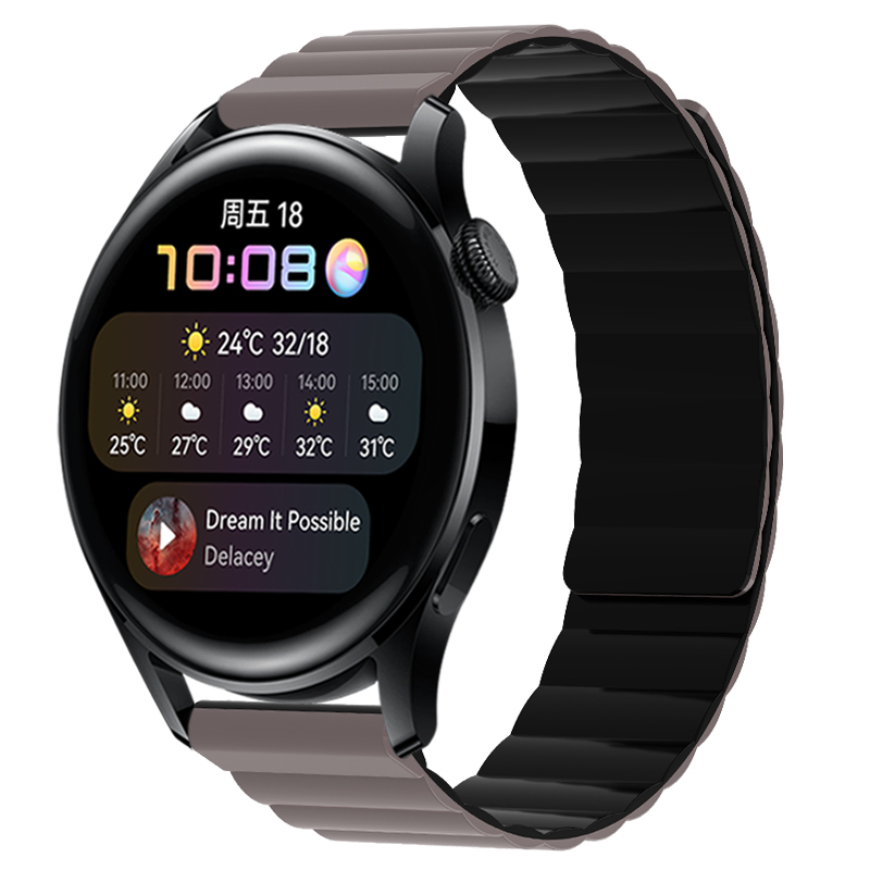 竞技者旗舰店适用华为watch3pro表带gt2硅胶磁吸gt2pro荣耀magic时尚智能运动专用手表带2e男es女新款创意46个性替换表链3