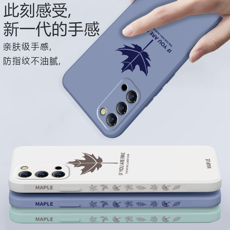 opporeno5手机壳reno5pro+液态硅胶男女reno4全包防摔新款ins网红同款个性创意侧边卡通图案潮牌reno4se软壳 - 图2