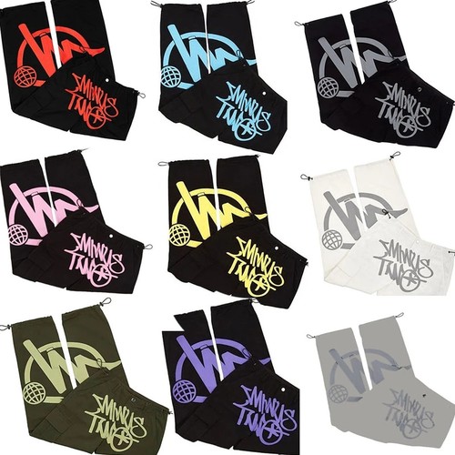 Minustwo cargos欧美y2k印花拼接工装裤男高街长裤ins超火百搭af1 - 图3