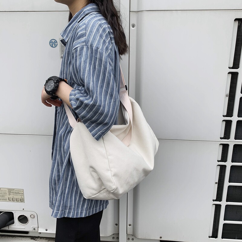 帆布大容量男女学生上课包单肩包 满江红箱包男士包袋