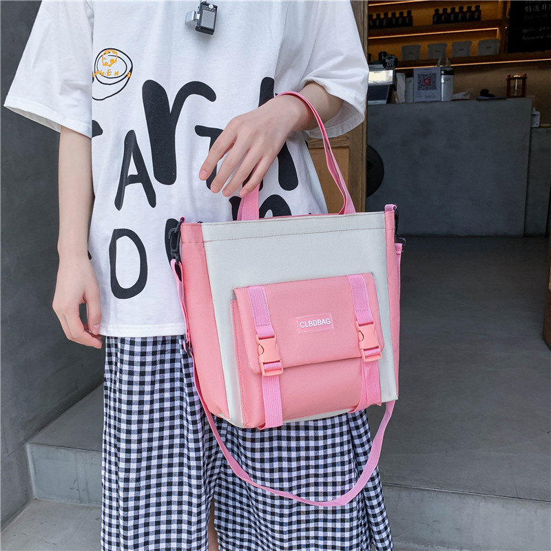 ins女韩版高中学生初中生双肩包 满江红箱包双肩背包