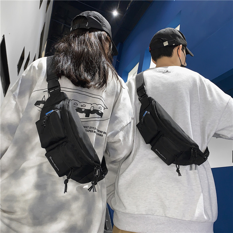 ins胸包潮牌百搭日系工装单肩包 满江红箱包男士包袋