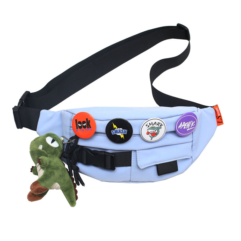 潮牌日系男士休闲小挎包斜跨女胸包 满江红箱包男士包袋